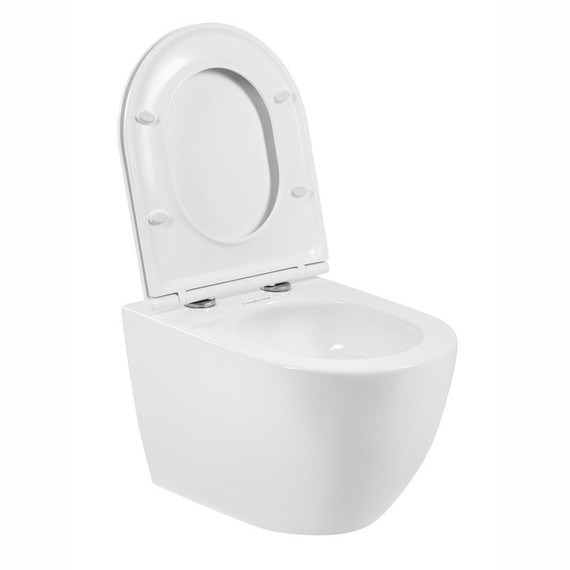 Унитаз подвесной безободковый EvaGold EG070032 с тонкой крышкой микролифт - фото, картинка 4 Унитаз подвесной безободковый EvaGold EG070032 с тонкой крышкой микролифт - фото 4