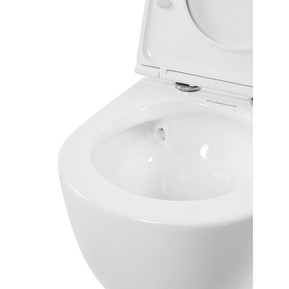 Унитаз подвесной безободковый EvaGold EG070032 с тонкой крышкой микролифт - фото, картинка 5 Унитаз подвесной безободковый EvaGold EG070032 с тонкой крышкой микролифт - фото 5