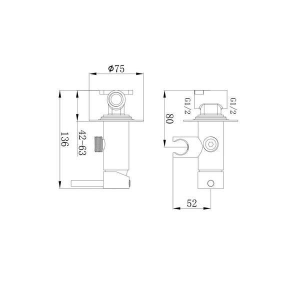 Набор для гигиенического душа EvaGold Midnight EG400056, черный матовый - фото 2