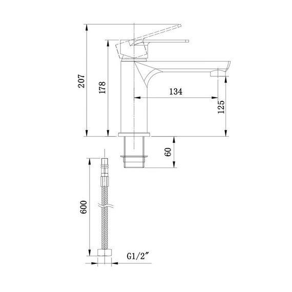 Смеситель для раковины EvaGold Sky EG400077 - фото 8
