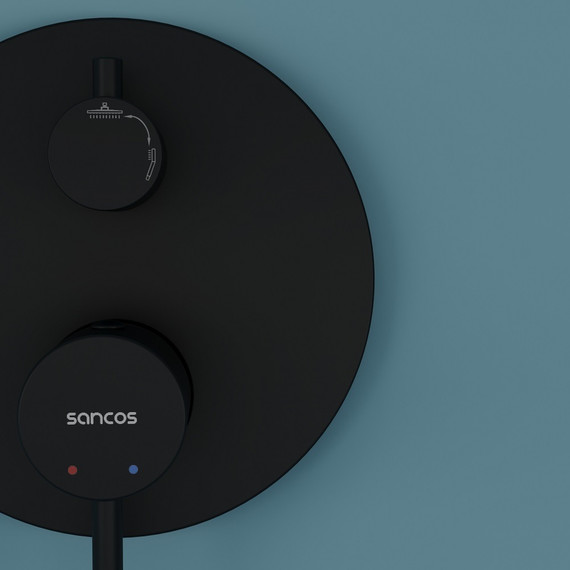 Душевая система для душа Sancos Select SC3003MB, чёрный матовый - фото, картинка 4 Душевая система для душа Sancos Select SC3003MB, чёрный матовый - фото 4