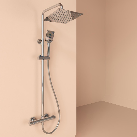 Душевая стойка с термостатом Sancos Kanedo SC7100CH - фото, картинка  Душевая стойка с термостатом Sancos Kanedo SC7100CH - фото