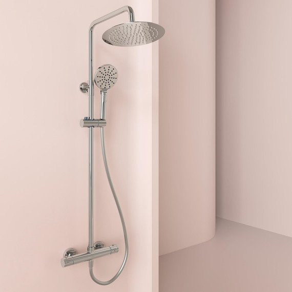 Душевая стойка с термостатом Sancos Kanedo SC7200CH - фото, картинка  Душевая стойка с термостатом Sancos Kanedo SC7200CH - фото