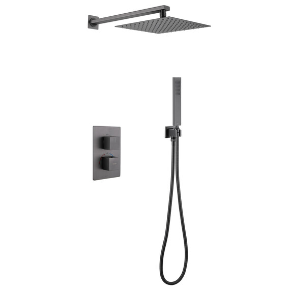 Душевая система для душа с термостатом Abber Daheim AF8251NG, никель - фото 