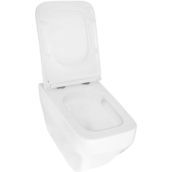 Унитаз подвесной безободковый Azario Moneo AZ-0062 UQ1 с тонкой крышкой микролифт (Система смыва торнадо) - фото, картинка 4 Унитаз подвесной безободковый Azario Moneo AZ-0062 UQ1 с тонкой крышкой микролифт (Система смыва торнадо) - фото 4