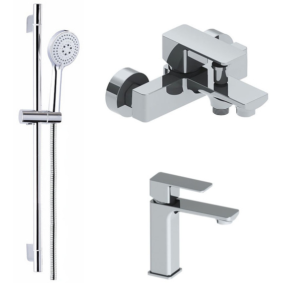 Набор смесителей 3 в 1 для ванны Azario Cadeo AZ-15940501+AZ-15944501+AZ-15782010 - фото, картинка  Набор смесителей 3 в 1 для ванны Azario Cadeo AZ-15940501+AZ-15944501+AZ-15782010 - фото