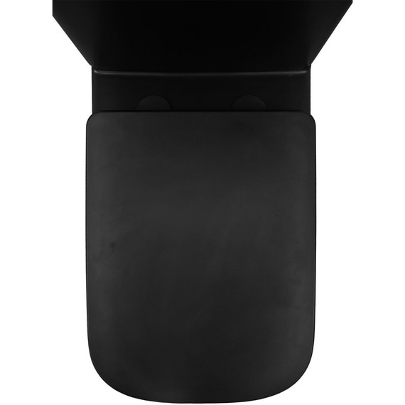 Унитаз-компакт безободковый Azario Black King AZ-8303-D с тонкой крышкой микролифт, чёрный матовый - фото 10