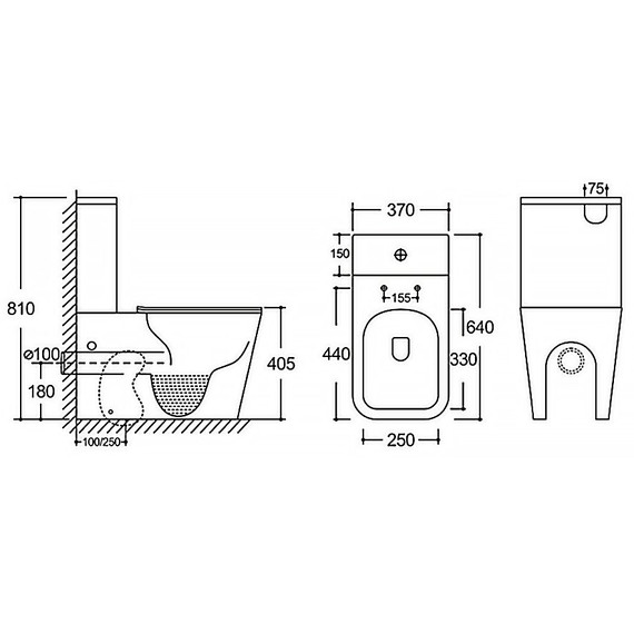 Унитаз-компакт безободковый Azario Black King AZ-8303-D с тонкой крышкой микролифт, чёрный матовый - фото 16