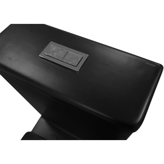 Унитаз-компакт безободковый Azario Black King AZ-8303-D с тонкой крышкой микролифт, чёрный матовый - фото 6
