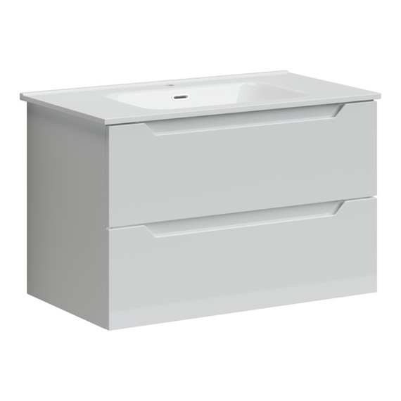 Тумба подвесная с раковиной-столешницей Sancos Norma 2.0 80 см NR2.080W - фото 2