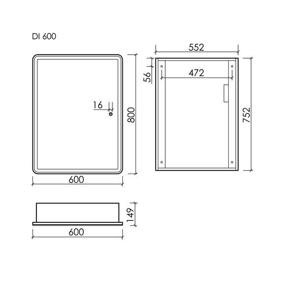 Зеркало-шкаф Sancos Diva 60 см DIV600 - фото 11