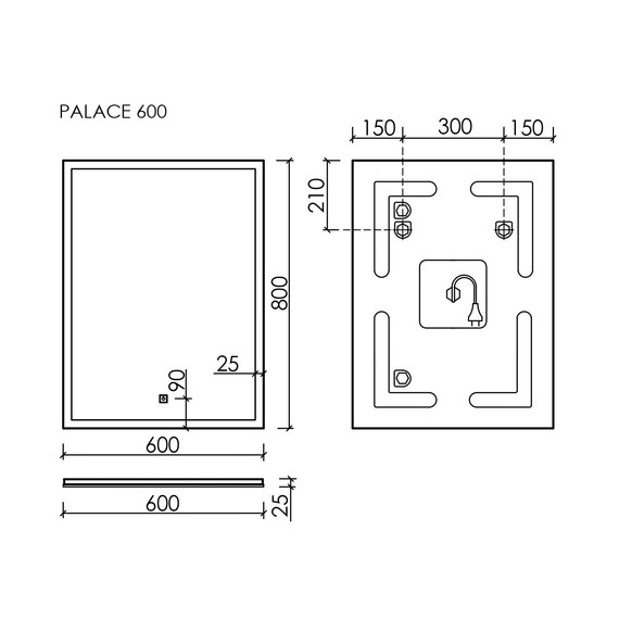 Зеркало Sancos Palace 60х80 см PA600 - фото 7