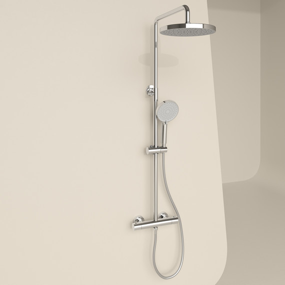 Душевая стойка с термостатом Sancos Teo SC11001CH - фото, картинка 7 Душевая стойка с термостатом Sancos Teo SC11001CH - фото 7