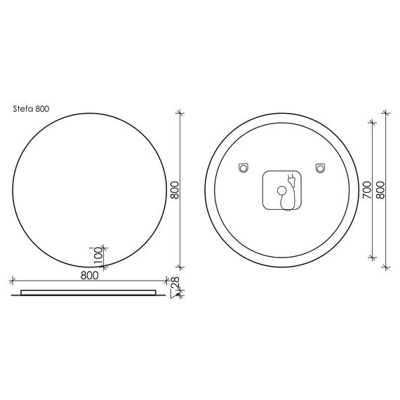 Зеркало Sancos Sfera 80 см SF800 - фото 4