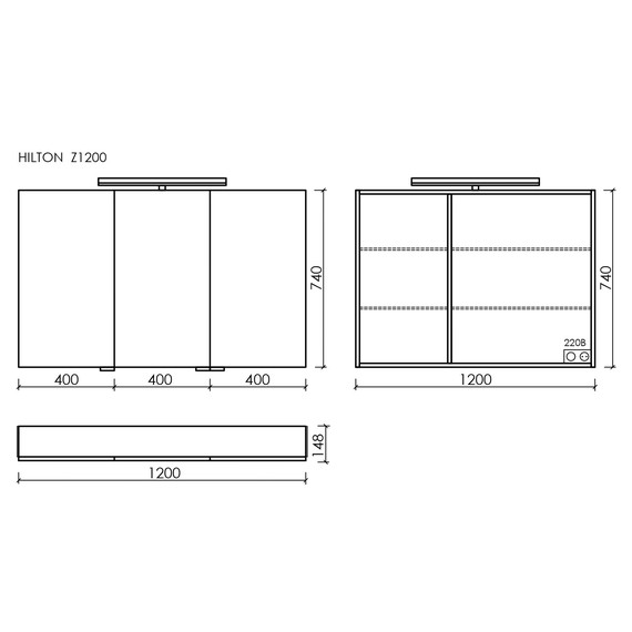 Зеркало-шкаф Sancos Hilton 120 см Z1200 - фото 6