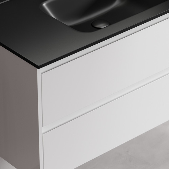 Тумба подвесная с раковиной-столешницей Sancos Libra 100 см LB100W (раковина Element CN7003MB) - фото 8