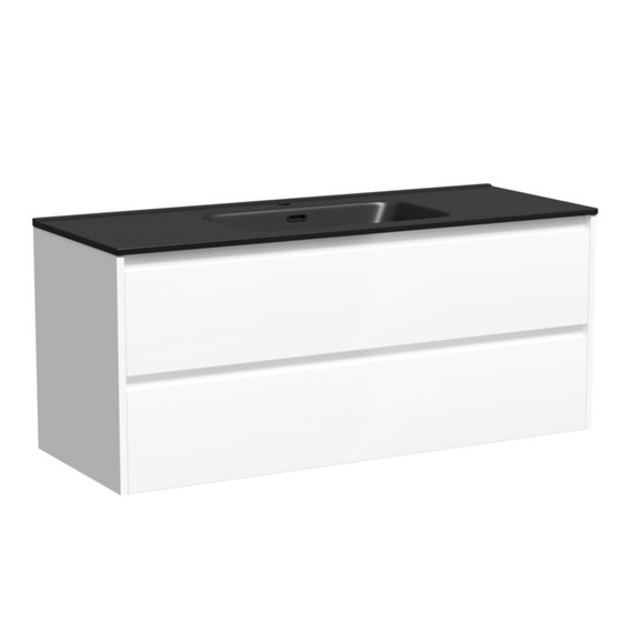 Тумба подвесная с раковиной-столешницей Sancos Libra 120 см LB120-1W (раковина Element CN7006MB) - фото 2