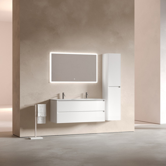 Тумба подвесная с раковиной Sancos Libra 120 см LB120-2W (раковина Element CN7004) - фото 5