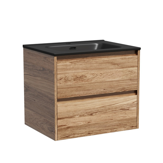 Тумба подвесная с раковиной Sancos Libra 60 см LB60ECH, дуб чарльстон (раковина Element CN7001MB) - фото, картинка 2 Тумба подвесная с раковиной Sancos Libra 60 см LB60ECH, дуб чарльстон (раковина Element CN7001MB) - фото 2