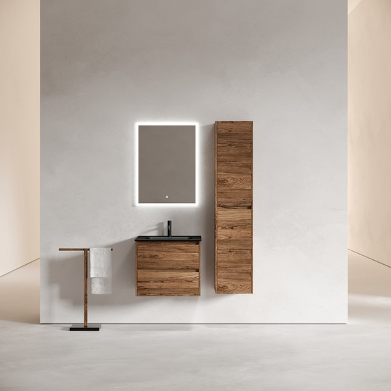 Тумба подвесная с раковиной Sancos Libra 60 см LB60ECH, дуб чарльстон (раковина Element CN7001MB) - фото, картинка 4 Тумба подвесная с раковиной Sancos Libra 60 см LB60ECH, дуб чарльстон (раковина Element CN7001MB) - фото 4