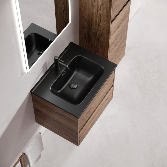 Тумба подвесная с раковиной Sancos Libra 60 см LB60ECH, дуб чарльстон (раковина Element CN7001MB) - фото, картинка 7 Тумба подвесная с раковиной Sancos Libra 60 см LB60ECH, дуб чарльстон (раковина Element CN7001MB) - фото 7