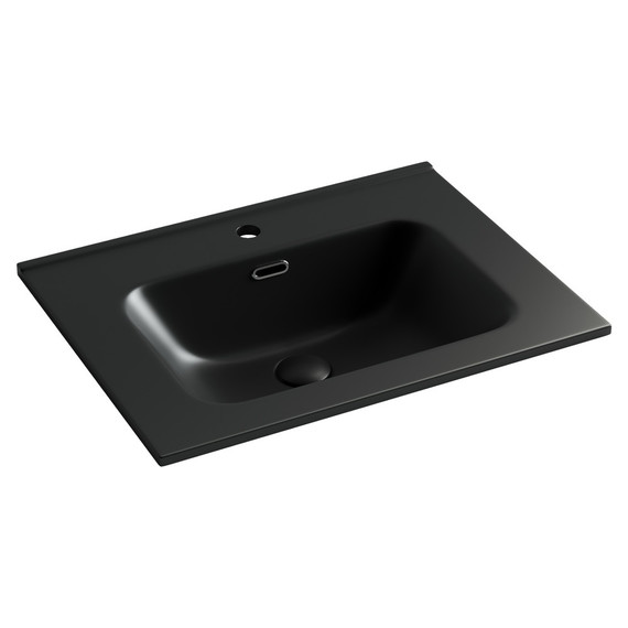 Тумба подвесная с раковиной Sancos Libra 60 см LB60EG, дуб галифакс натуральный (раковина Element CN7001MB) - фото 3