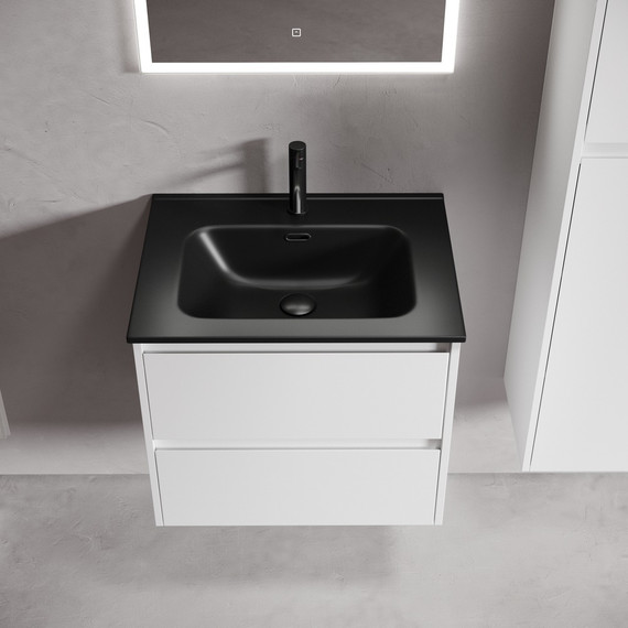 Тумба подвесная с раковиной Sancos Libra 60 см LB60W (раковина Element CN7001MB) - фото, картинка 7 Тумба подвесная с раковиной Sancos Libra 60 см LB60W (раковина Element CN7001MB) - фото 7