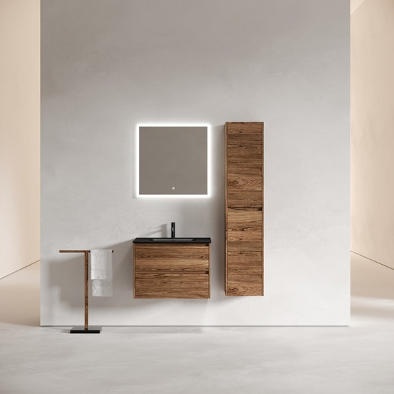 Тумба подвесная с раковиной-столешницей Sancos Libra 70 см LB70ECH, дуб чарльстон (раковина Element CN7007MB) - фото, картинка 4 Тумба подвесная с раковиной-столешницей Sancos Libra 70 см LB70ECH, дуб чарльстон (раковина Element CN7007MB) - фото 4