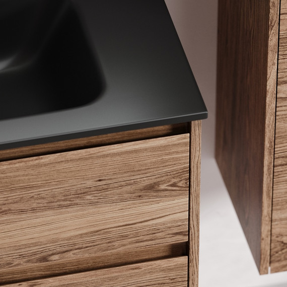 Тумба подвесная с раковиной-столешницей Sancos Libra 70 см LB70ECH, дуб чарльстон (раковина Element CN7007MB) - фото, картинка 9 Тумба подвесная с раковиной-столешницей Sancos Libra 70 см LB70ECH, дуб чарльстон (раковина Element CN7007MB) - фото 9