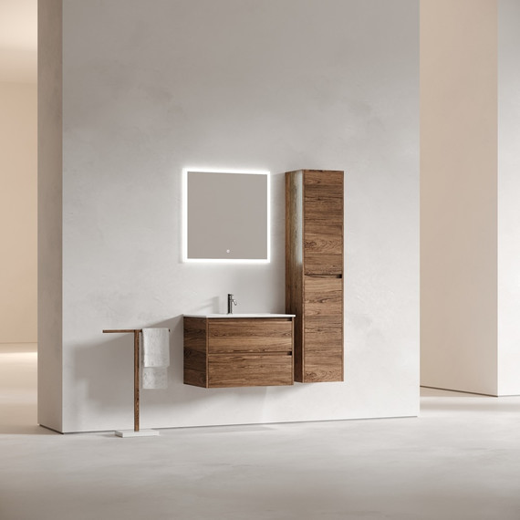 Тумба подвесная с раковиной-столешницей Sancos Libra 70 см LB70ECH, дуб чарльстон (раковина Element CN7007) - фото, картинка 5 Тумба подвесная с раковиной-столешницей Sancos Libra 70 см LB70ECH, дуб чарльстон (раковина Element CN7007) - фото 5