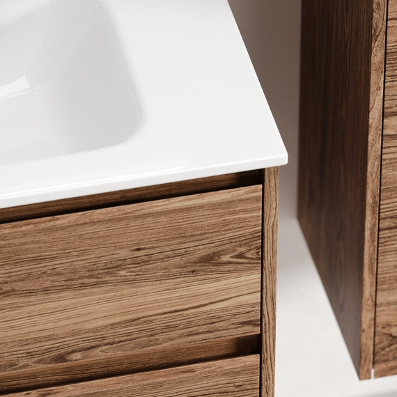 Тумба подвесная с раковиной-столешницей Sancos Libra 70 см LB70ECH, дуб чарльстон (раковина Element CN7007) - фото, картинка 8 Тумба подвесная с раковиной-столешницей Sancos Libra 70 см LB70ECH, дуб чарльстон (раковина Element CN7007) - фото 8