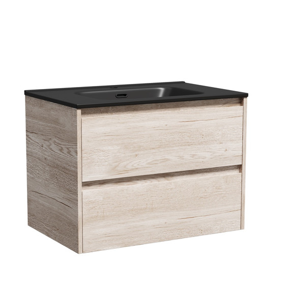 Тумба подвесная с раковиной-столешницей Sancos Libra 70 см LB70EG, дуб галифакс натуральный (раковина Element CN7007MB) - фото, картинка 2 Тумба подвесная с раковиной-столешницей Sancos Libra 70 см LB70EG, дуб галифакс натуральный (раковина Element CN7007MB) - фото 2