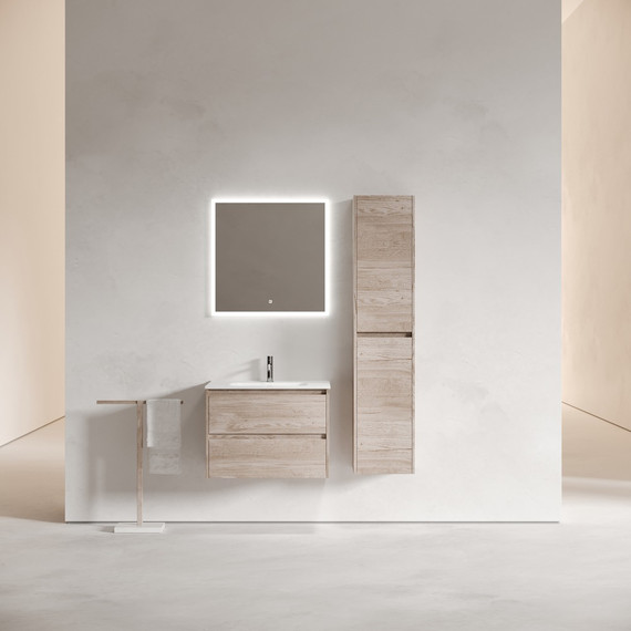 Тумба подвесная с раковиной-столешницей Sancos Libra 70 см LB70EG, дуб галифакс натуральный (раковина Element CN7007) - фото, картинка 7 Тумба подвесная с раковиной-столешницей Sancos Libra 70 см LB70EG, дуб галифакс натуральный (раковина Element CN7007) - фото 7