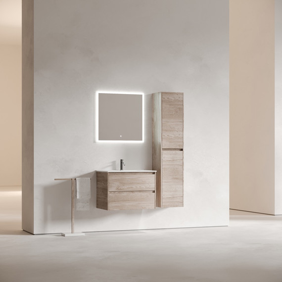 Тумба подвесная с раковиной-столешницей Sancos Libra 70 см LB70EG, дуб галифакс натуральный (раковина Element CN7007) - фото, картинка 8 Тумба подвесная с раковиной-столешницей Sancos Libra 70 см LB70EG, дуб галифакс натуральный (раковина Element CN7007) - фото 8