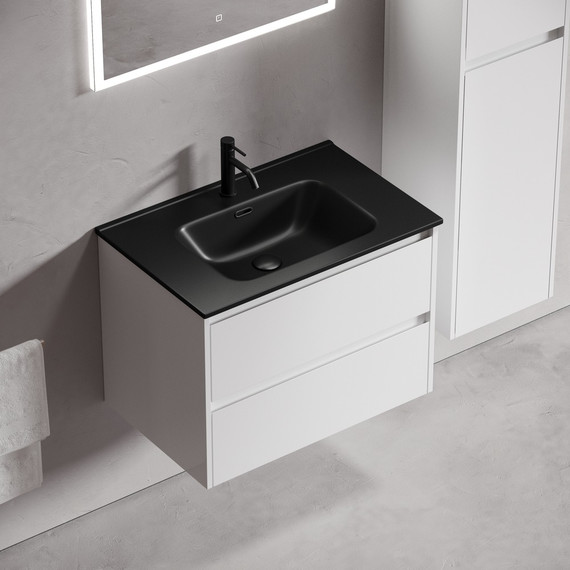 Тумба подвесная с раковиной-столешницей Sancos Libra 70 см LB70W (раковина Element CN7007MB) - фото, картинка 6 Тумба подвесная с раковиной-столешницей Sancos Libra 70 см LB70W (раковина Element CN7007MB) - фото 6