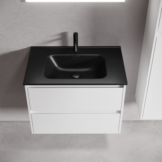 Тумба подвесная с раковиной-столешницей Sancos Libra 70 см LB70W (раковина Element CN7007MB) - фото, картинка 7 Тумба подвесная с раковиной-столешницей Sancos Libra 70 см LB70W (раковина Element CN7007MB) - фото 7