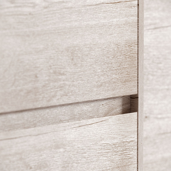 Тумба подвесная с раковиной-столешницей Sancos Libra 80 см LB80EG, дуб галифакс натуральный (раковина Element CN7005MB) - фото 7