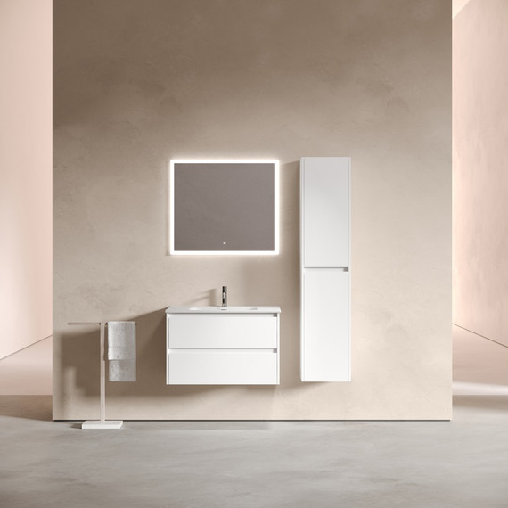 Тумба подвесная с раковиной-столешницей Sancos Libra 80 см LB80W (раковина Element CN7005) - фото 4