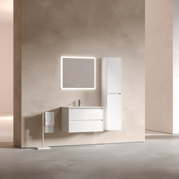 Тумба подвесная с раковиной-столешницей Sancos Libra 80 см LB80W (раковина Element CN7005) - фото 5