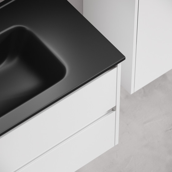 Тумба подвесная с раковиной-столешницей Sancos Libra 90 см LB90W (раковина Element CN7002MB) - фото 8