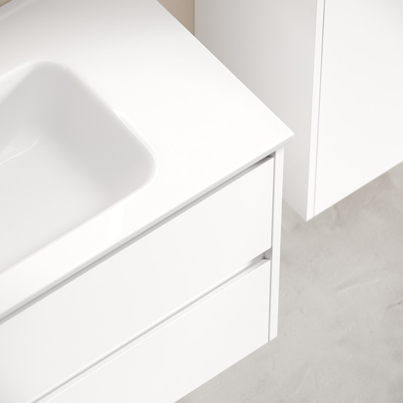 Тумба подвесная с раковиной-столешницей Sancos Libra 90 см LB90W (раковина Element CN7002) - фото 5