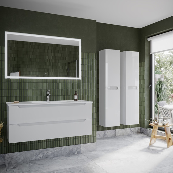 Тумба подвесная с раковиной-столешницей Sancos Norma 2.0 120 см NR2.0120-1W - фото 5