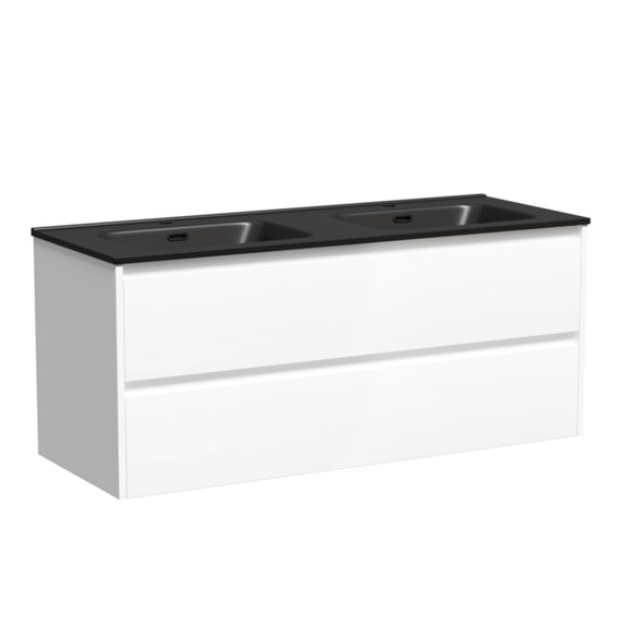 Тумба подвесная с раковиной Sancos Libra 120 см  LB120-2W (раковина Element CN7004MB) - фото 2