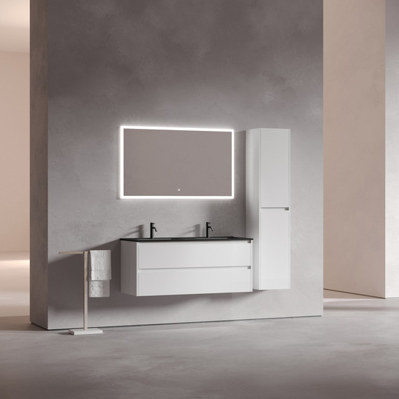 Тумба подвесная с раковиной Sancos Libra 120 см  LB120-2W (раковина Element CN7004MB) - фото 5