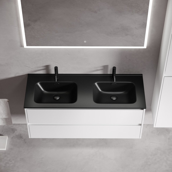 Тумба подвесная с раковиной Sancos Libra 120 см  LB120-2W (раковина Element CN7004MB) - фото 7