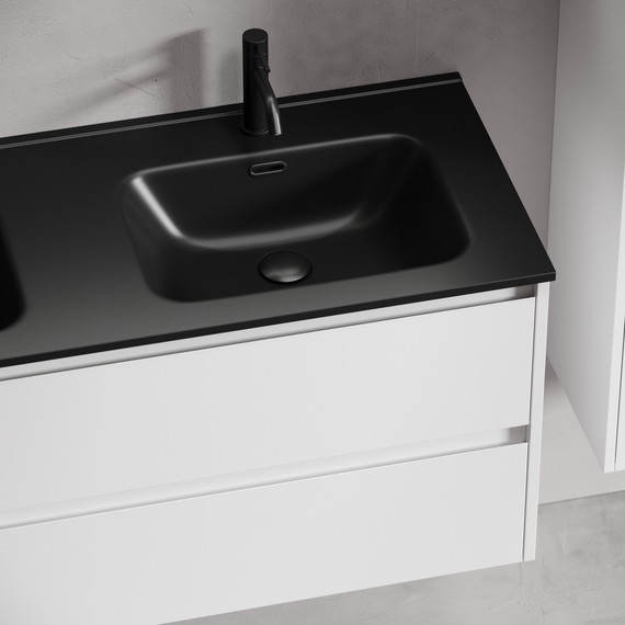 Тумба подвесная с раковиной Sancos Libra 120 см  LB120-2W (раковина Element CN7004MB) - фото 8