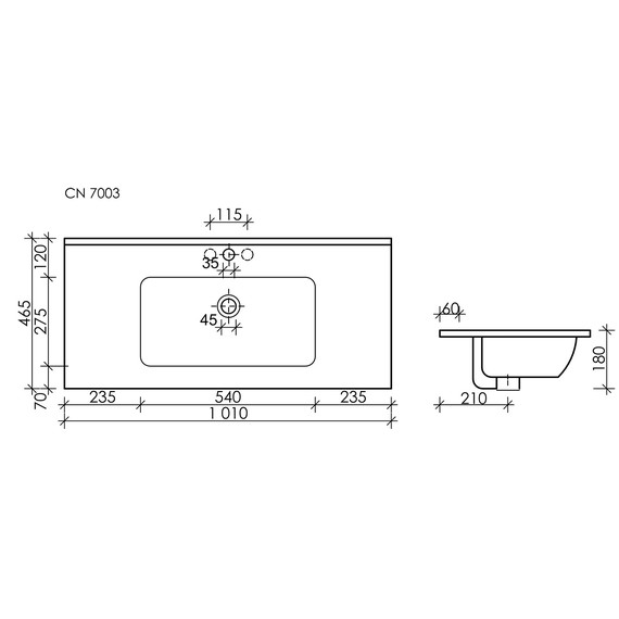 Тумба напольная с раковиной-столешницей Sancos Libra Floor 100 см LB100FECH, дуб чарльстон (раковина Element CN7003MB) - фото 9