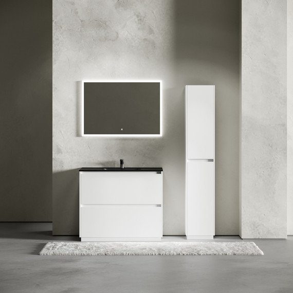 Тумба напольная с раковиной-столешницей Sancos Libra Floor 100 см LB100FW (раковина Element CN7003MB) - фото 7