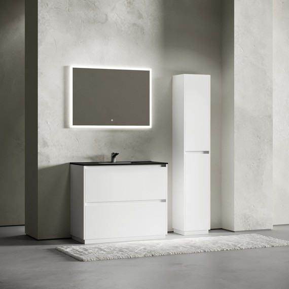 Тумба напольная с раковиной-столешницей Sancos Libra Floor 100 см LB100FW (раковина Element CN7003MB) - фото 6