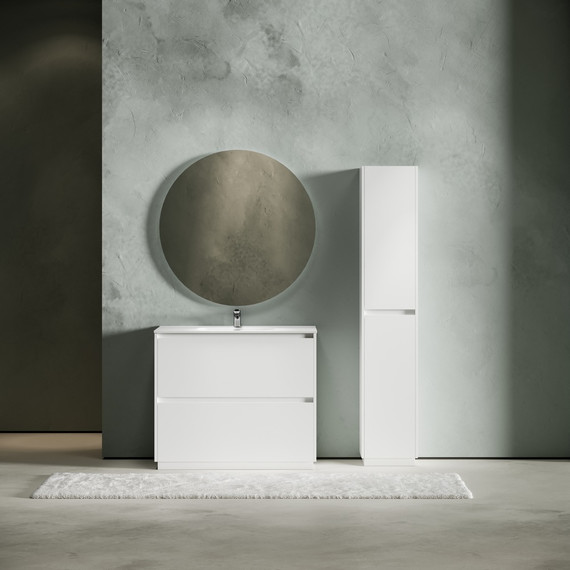 Тумба напольная с раковиной-столешницей Sancos Libra Floor 100 см LB100FW (раковина Element CN7003) - фото 8